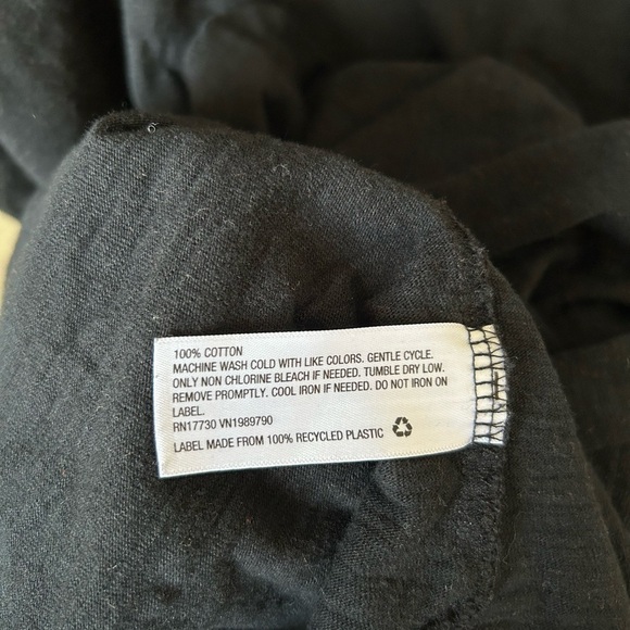 Cotton Slub Maxi Dress Black V-neck Universal Thread Women’s Size Large - Picture 5 of 7